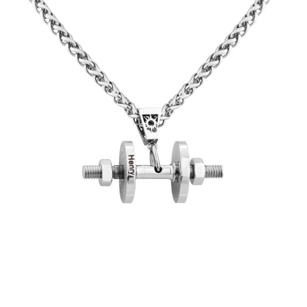 Custom Names Dumbbell Necklace - Image 2