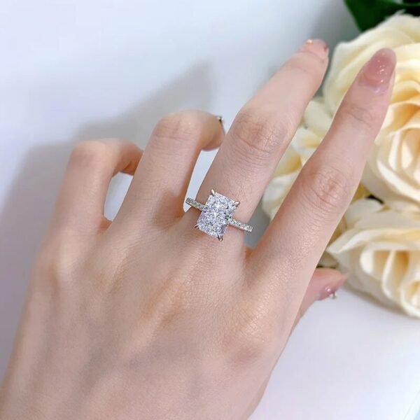 CZ Radiant Cut  Engagement Ring - Image 4