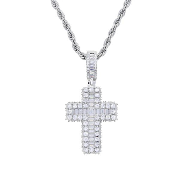 Iced Out Cross Pendant Necklace - Image 2