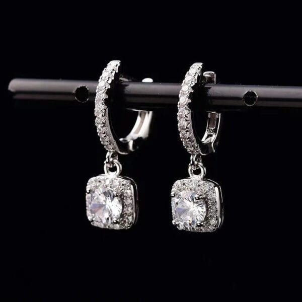 Iced Out Hoop Earrings Hypoallergenic - Image 12