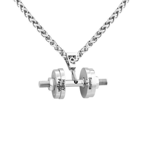 Custom Names Dumbbell Necklace - Image 25