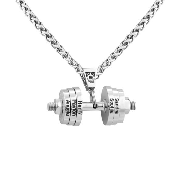 Custom Names Dumbbell Necklace - Image 18