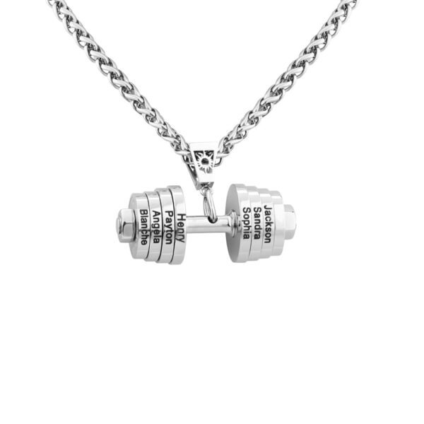 Custom Names Dumbbell Necklace - Image 21