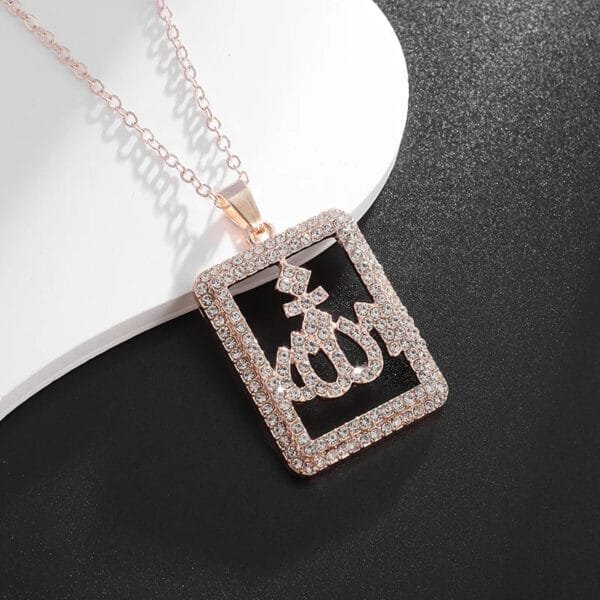 Iced Out Allah Pendant Necklace - Image 4