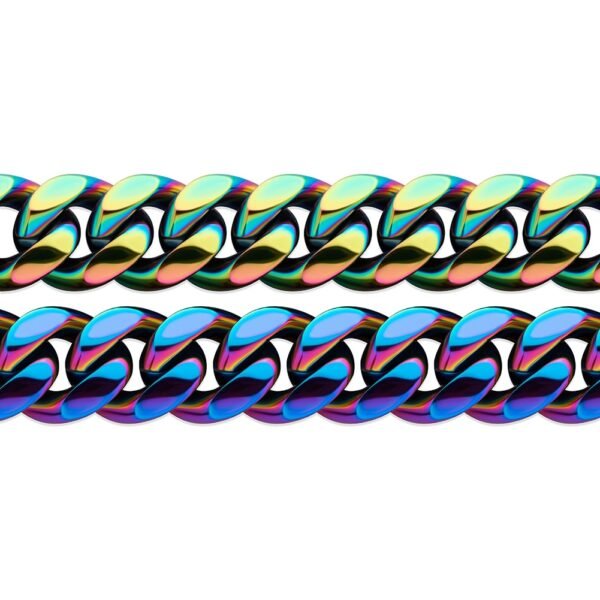 Stackable Holographic Steel Cuban Bracelets - Image 8