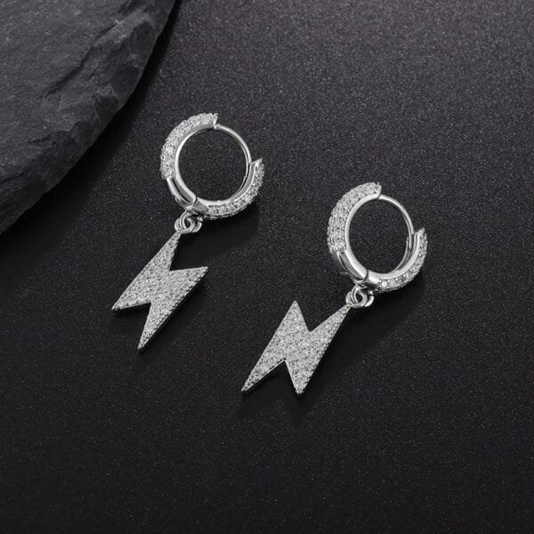 Iced Out Hoop Earrings Hypoallergenic - Image 8