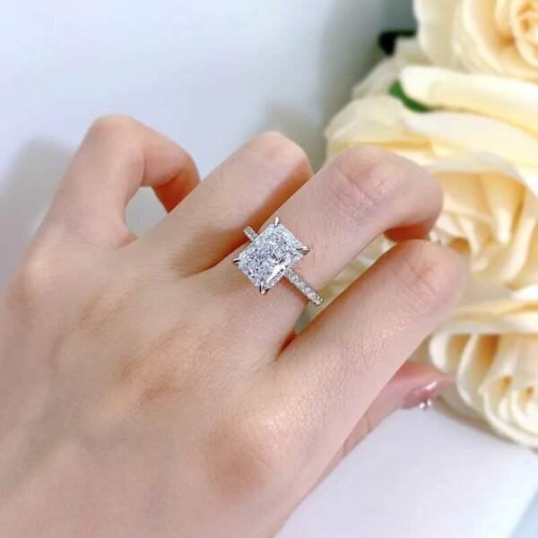 CZ Radiant Cut  Engagement Ring - Image 3