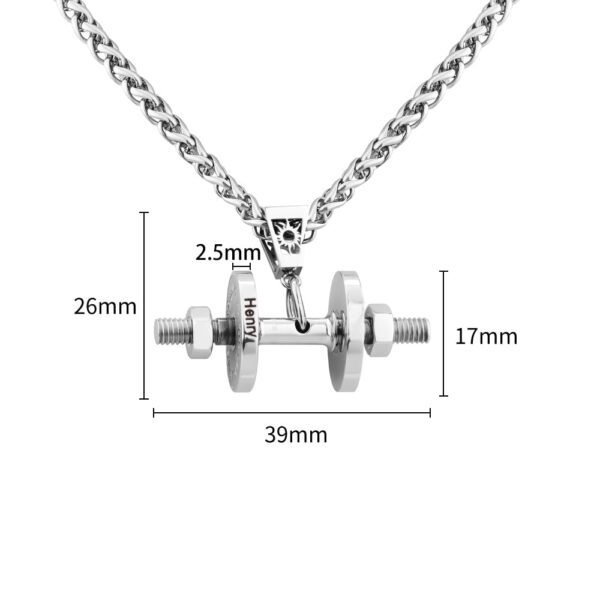 Custom Names Dumbbell Necklace - Image 34