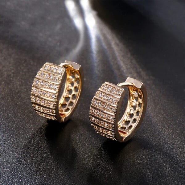 Iced Out Hoop Earrings Hypoallergenic - Image 15