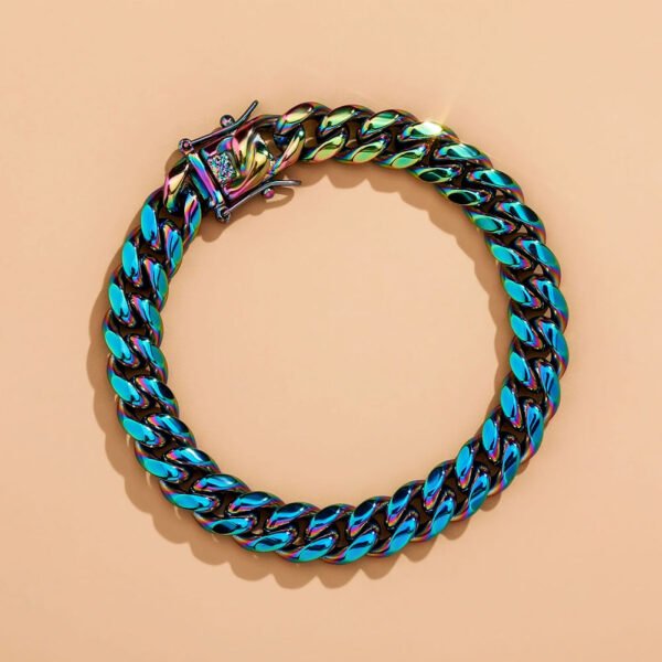 Stackable Holographic Steel Cuban Bracelets - Image 10