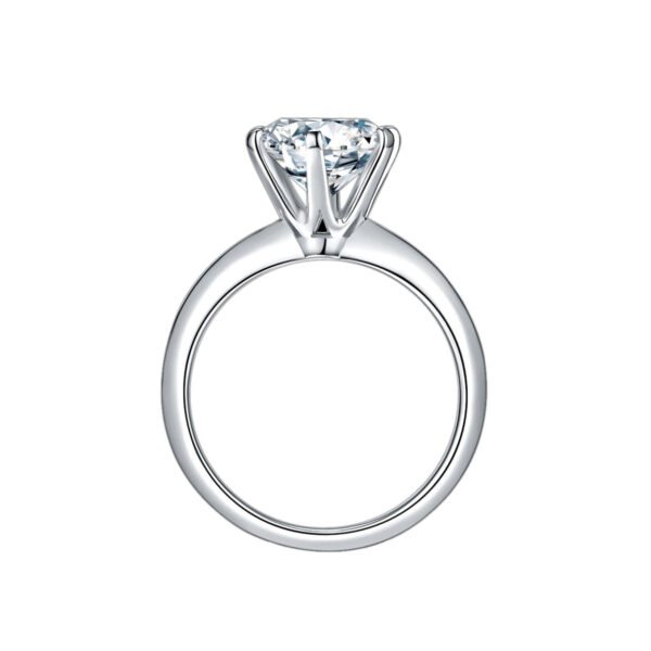 18K White Gold 0.5 to 3 CT Moissanite Lab Created Diamond Solitaire Ring - Image 5