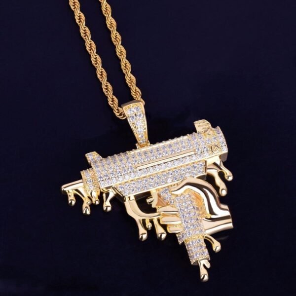 Gun Shape Pendant Necklace - Image 2