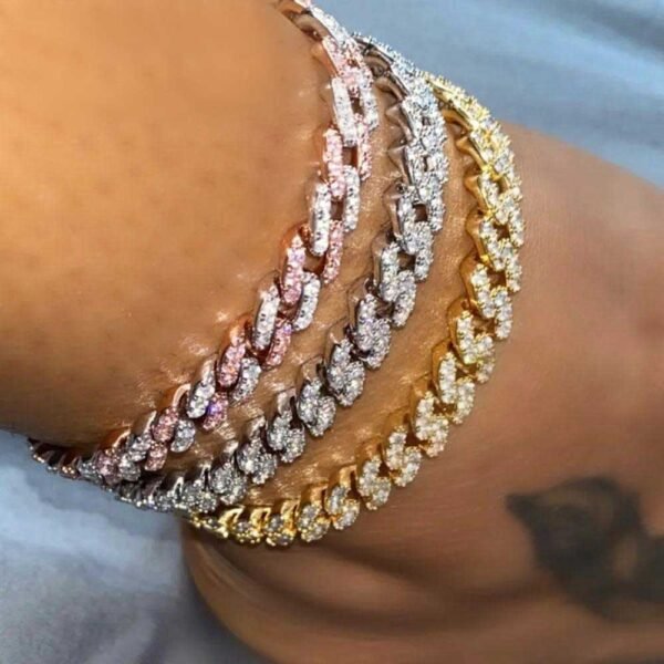 Gold Silver Cuban Anklets - Image 11