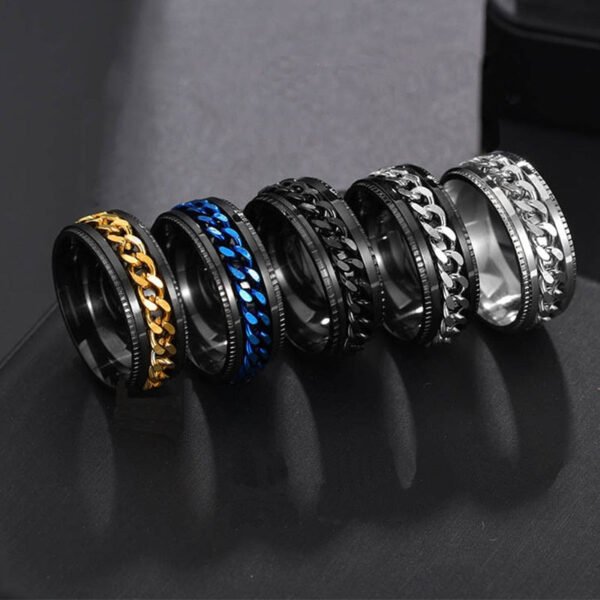 Spinning Chain Ring for Men