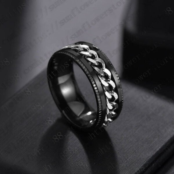 Spinning Chain Ring for Men - Image 2