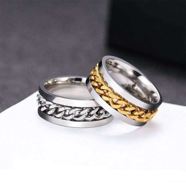 Spinning Chain Ring for Men - Image 11