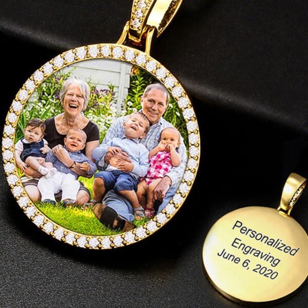 Royal Medallion Custom Photo Pendant Necklace - Image 5