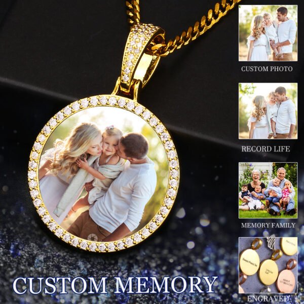 Royal Medallion Custom Photo Pendant Necklace - Image 18