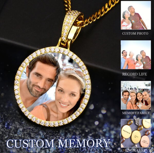 Royal Medallion Custom Photo Pendant Necklace - Image 8