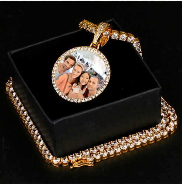 Royal Medallion Custom Photo Pendant Necklace - Image 3