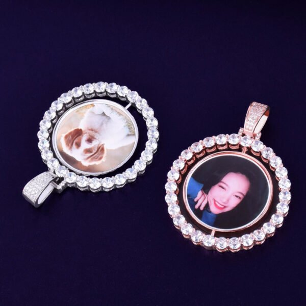 Spinning & Double-Sided Pendant Medallions Custom Photo Necklaces - Image 2