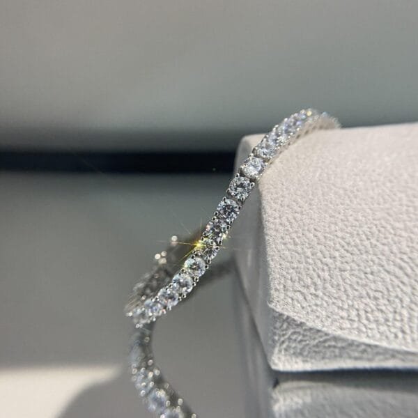 Queen 925 Silver Moissanite Diamond Bracelet - Image 6