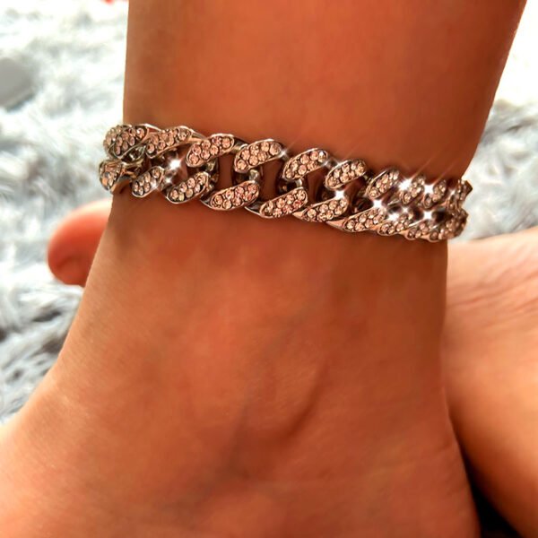 Gold Silver Cuban Anklets - Image 9