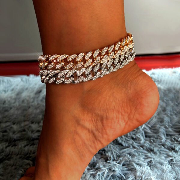 Gold Silver Cuban Anklets - Image 7