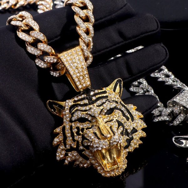 Tiger Iced Out Cuban Pendant Necklace - Image 16