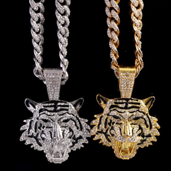 Tiger Iced Out Cuban Pendant Necklace - Image 19